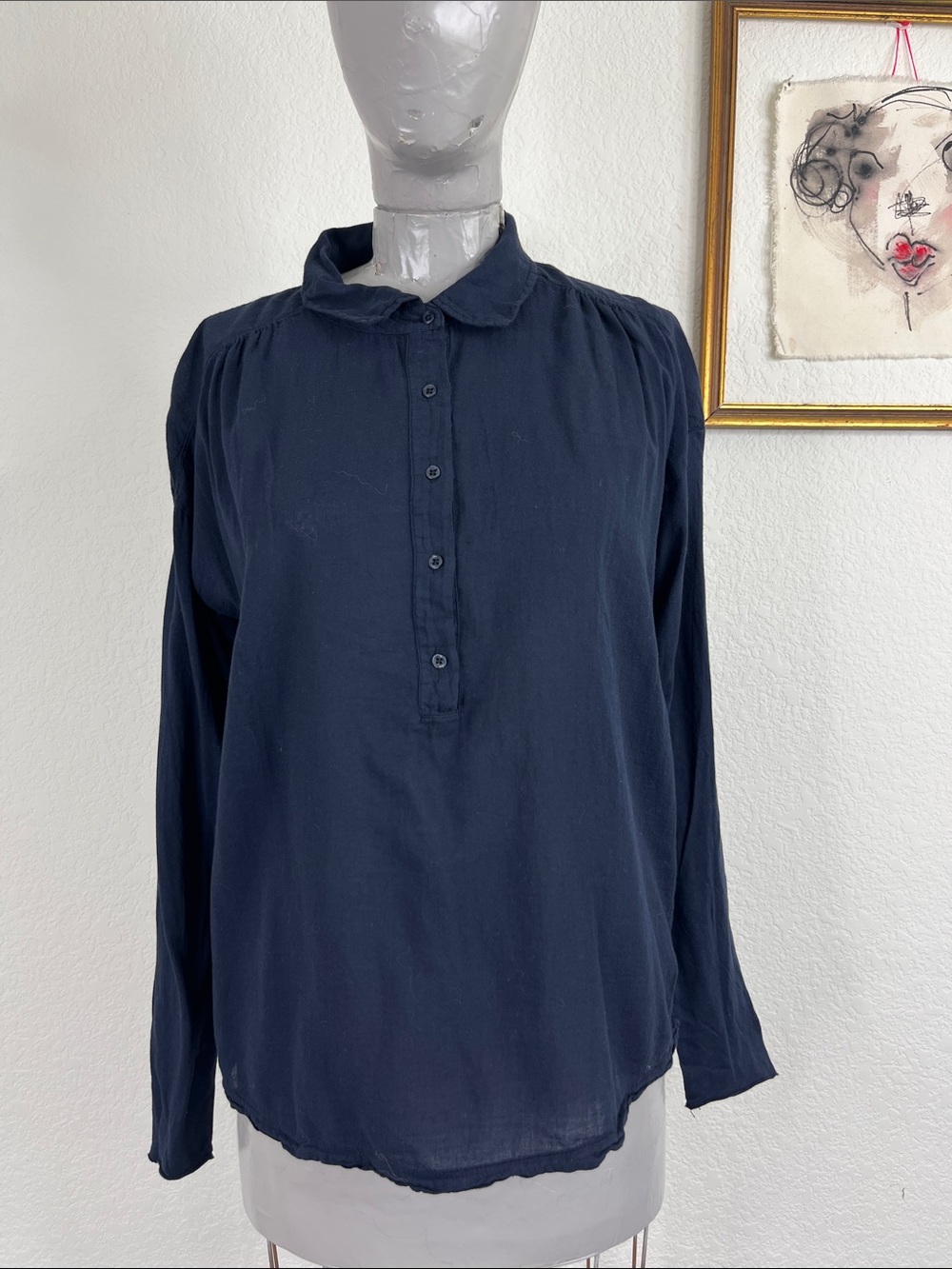 Hartford Tauari Signature Long Sleeved Polo Portugal Short Collar